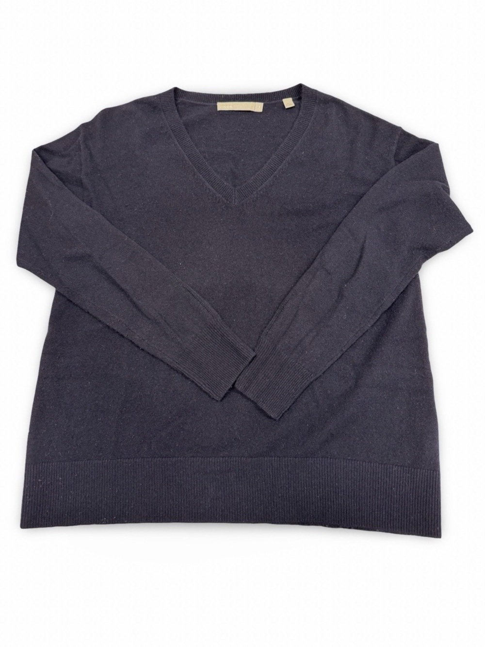 VINCE Wool Cashmere Blend V Neck Sweater Coastal Blue XS